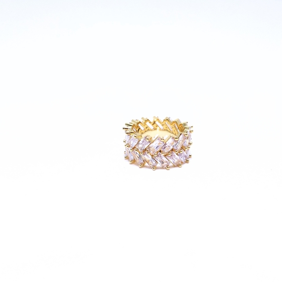 Icy Shifted Baguette CZ Ring - Picture 5 of 8